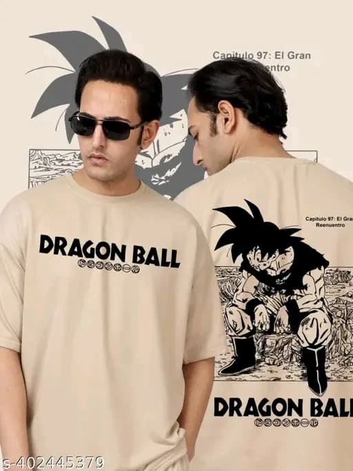 Men Anime Oversized T Shirt | dragon Ball edition