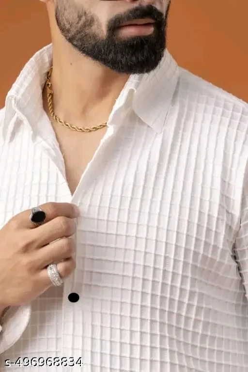 Men's New Fancy Popcorn Checked Full Sleeve Shirt — 8
